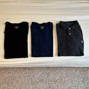 Ralph Lauren: One polo and Two t-shirts size medium